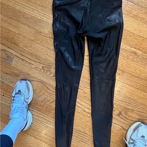 Black Spanx Leather Leggings - Picture 3 of 7